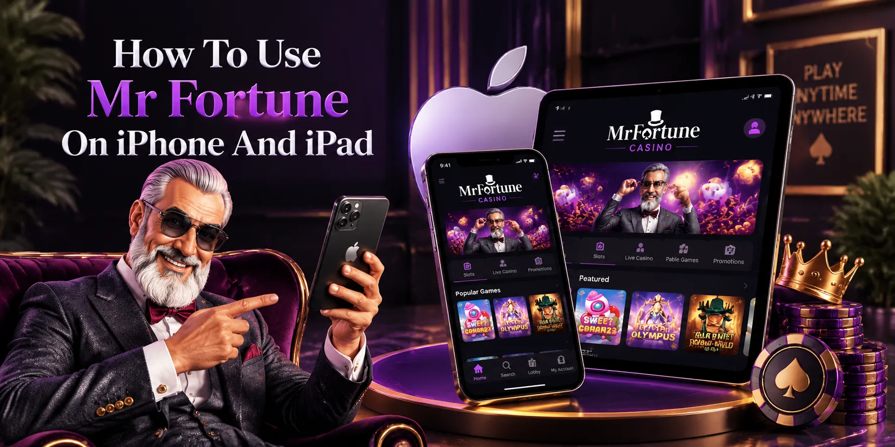 How to use our Mr Fortune casino on iPhone and iPad